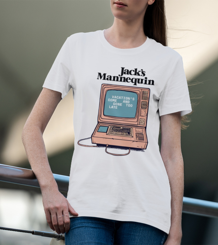 Jack's Mannequin Vacation Retro Computer Aesthetic T-Shirt