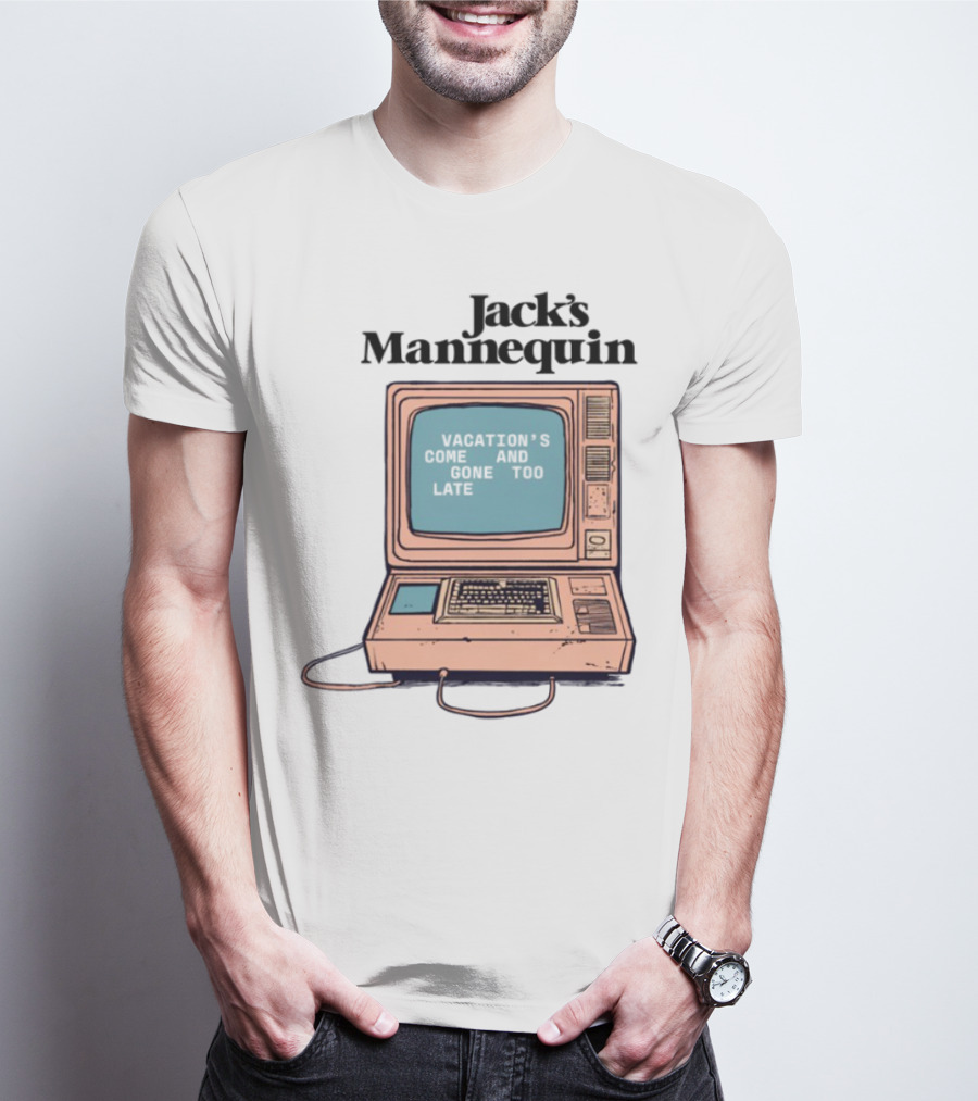 Jack's Mannequin Vacation Retro Computer Aesthetic T-Shirt