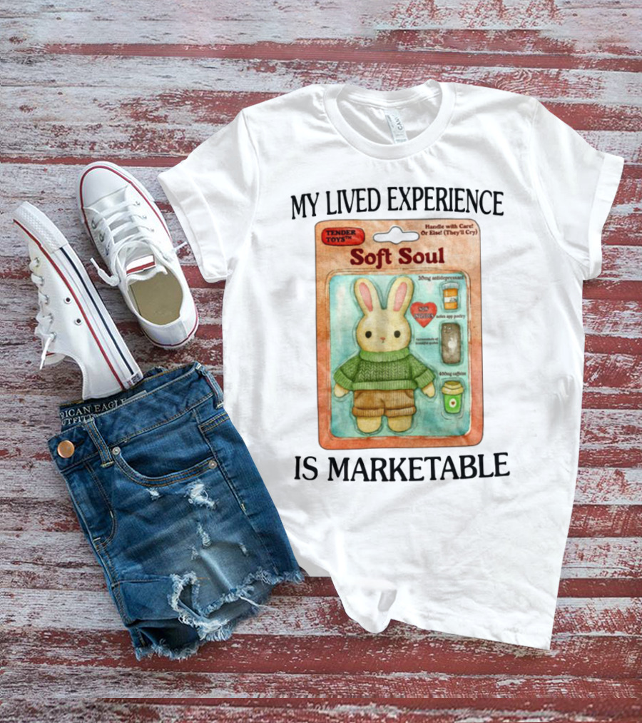 Tender Toys Soft Soul Handle With Care 20mg Antidepressant 800mg Caffeine Plush T-Shirt