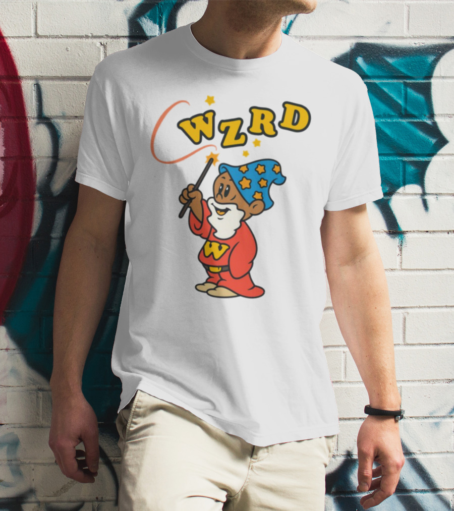 Kid Cudi WZRD Cartoon Wizard Wand Stars T-Shirt