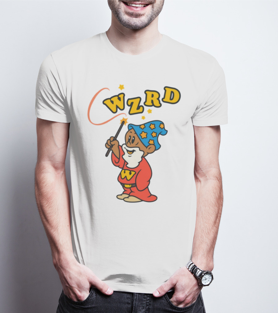 Kid Cudi WZRD Cartoon Wizard Wand Stars T-Shirt