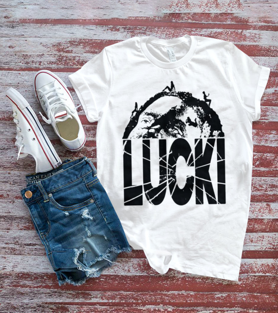 Lucki Vault White Lucki Text And Stars T-Shirt