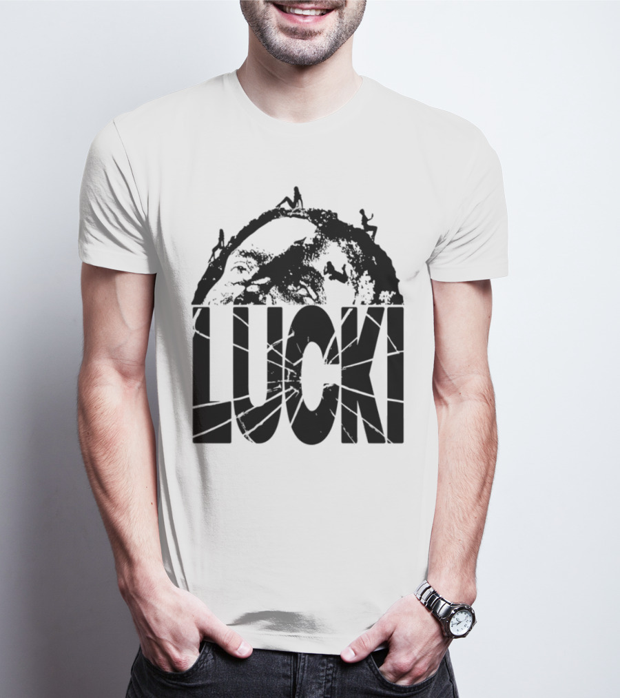 Lucki Vault White Lucki Text And Stars T-Shirt