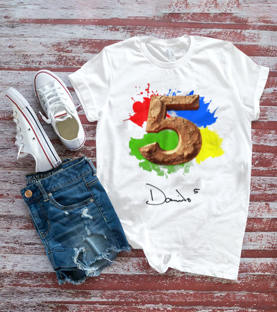 Davido 5Ive Cracked Textured Color Splash T-Shirt