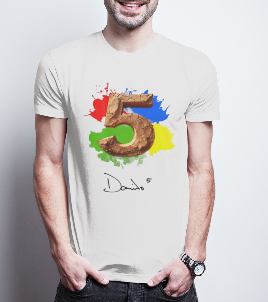 Davido 5Ive Cracked Textured Color Splash T-Shirt