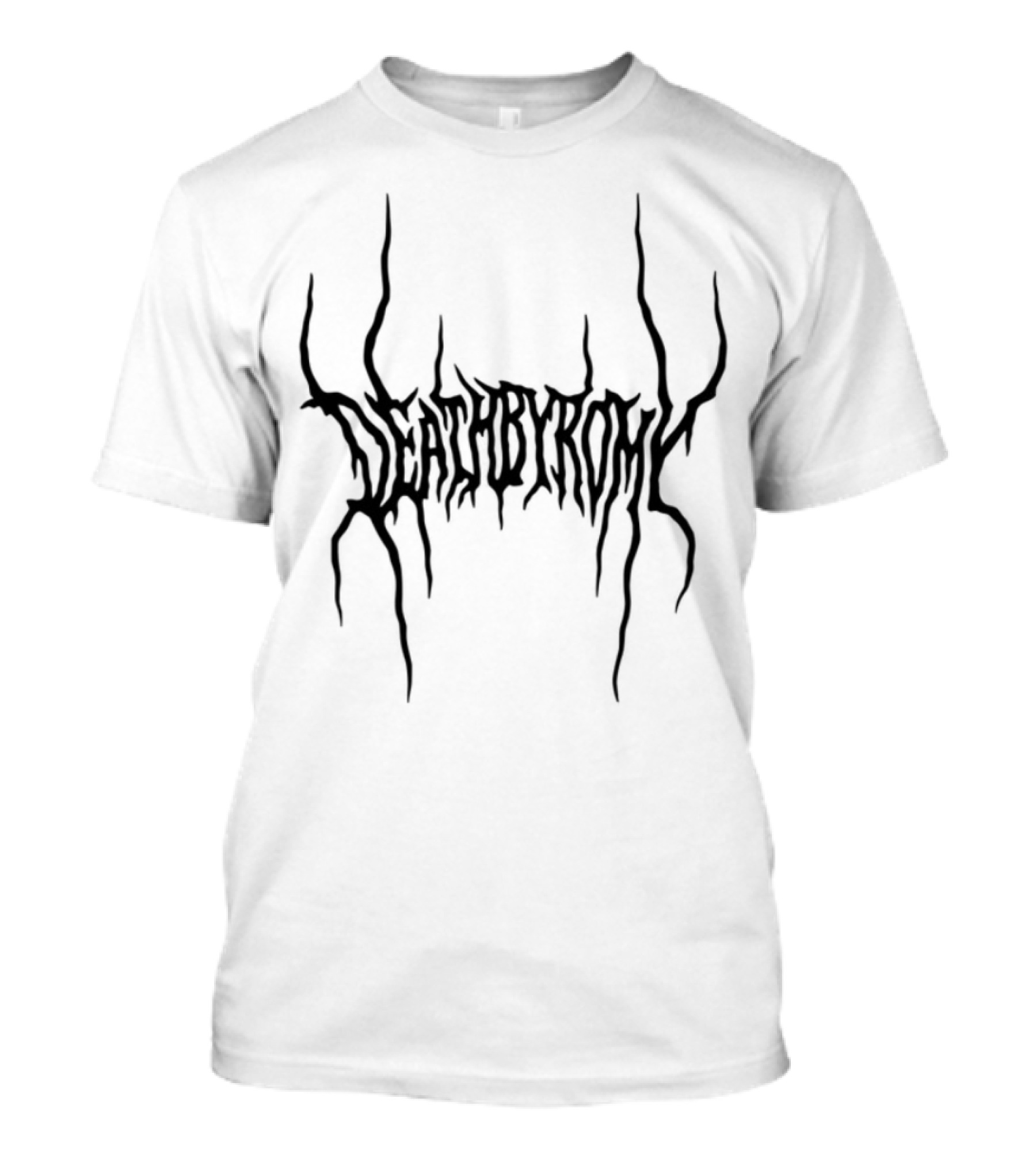 Deathbyromy Distorted Text Emblem Design T-Shirt