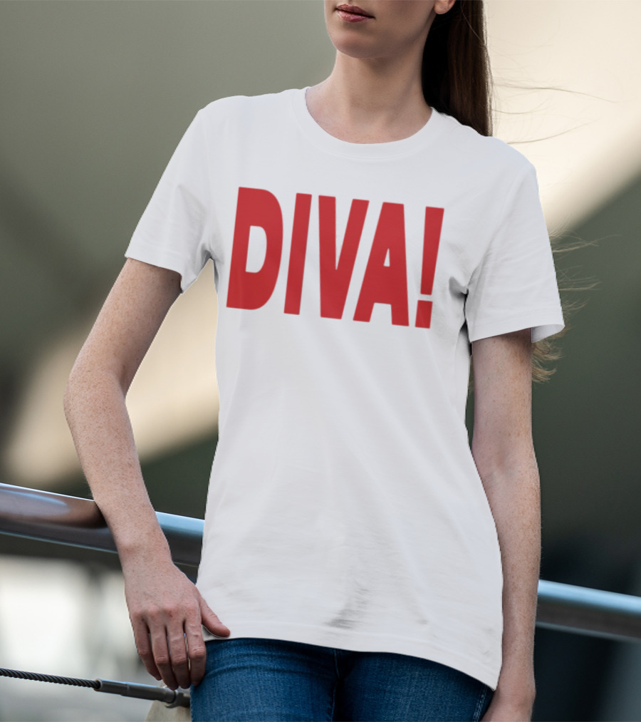 Role Model Diva DIVA! Red Lettering T-Shirt