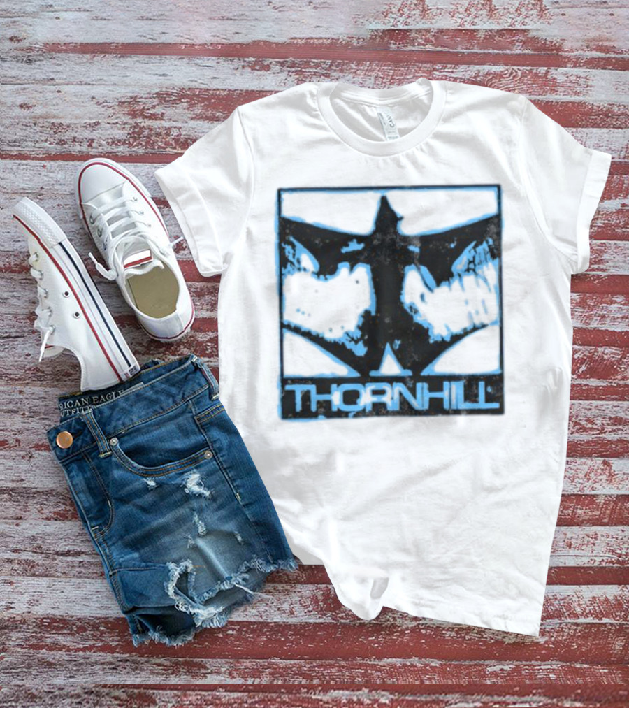 Thornhill Bat White Distressed Grunge Style T-Shirt