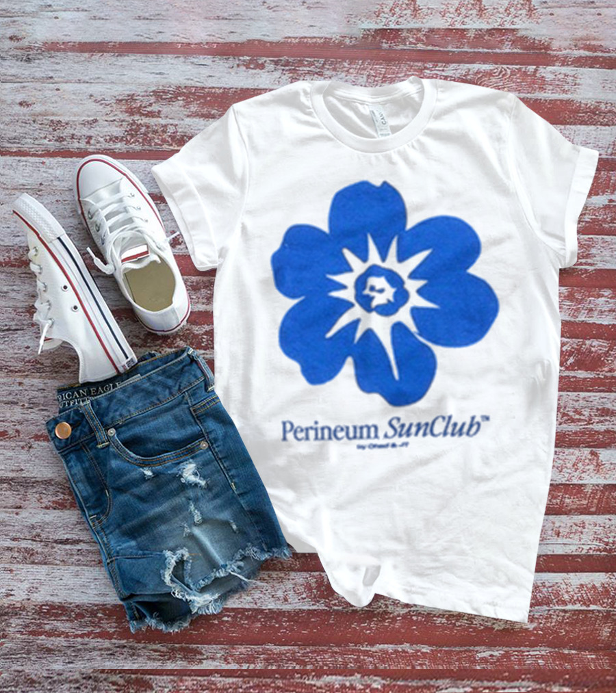 Chad And JT Perineum SunClub Bumflower Blue Blossom T-Shirt