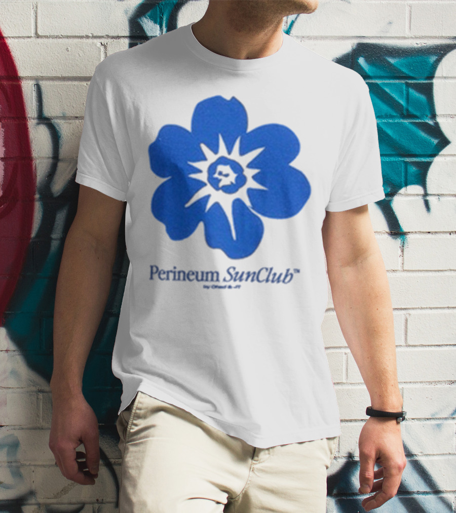 Chad And JT Perineum SunClub Bumflower Blue Blossom T-Shirt