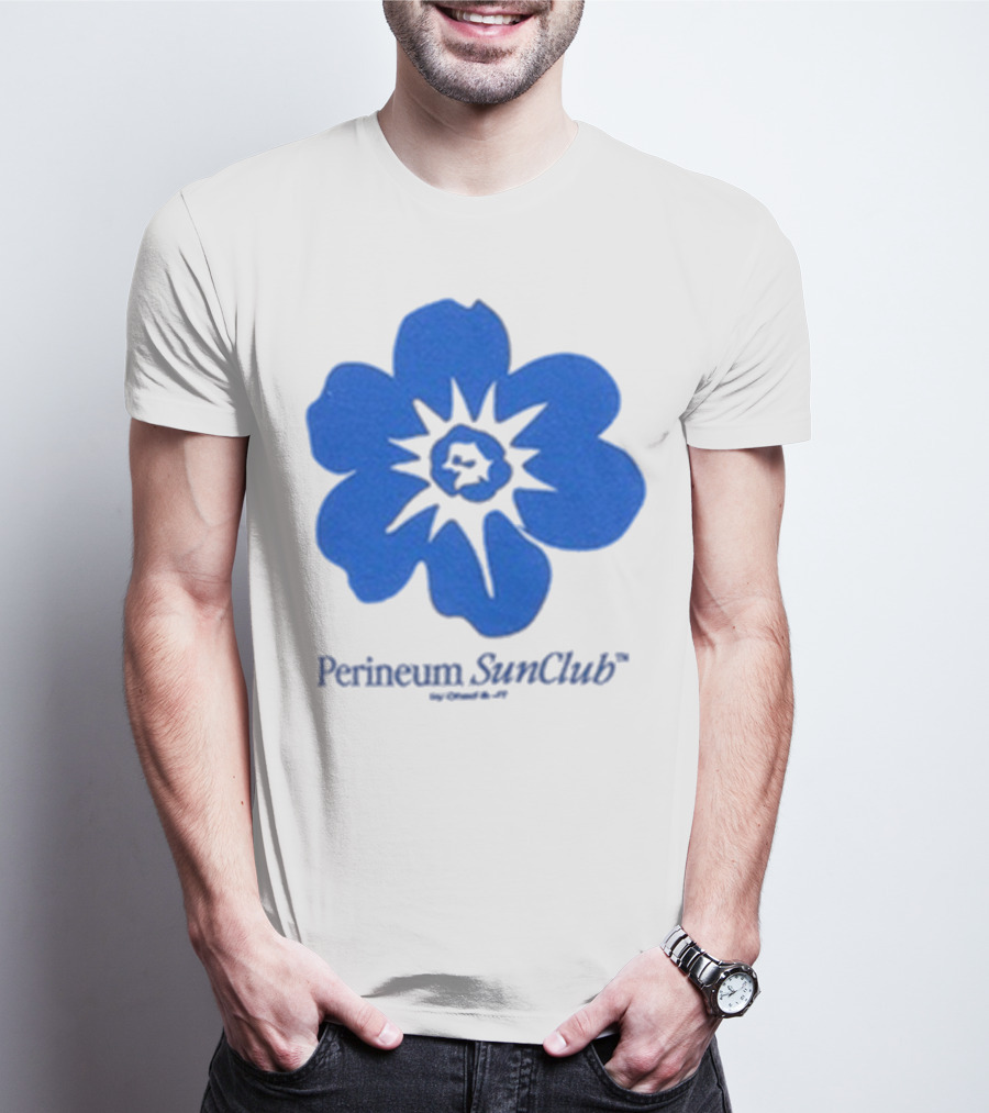Chad And JT Perineum SunClub Bumflower Blue Blossom T-Shirt