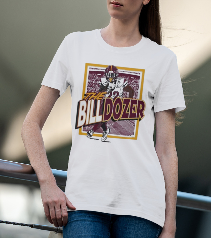Jacory Croskey-Merritt The Billdozer Breaking Through Washington Commanders Scene T-Shirt