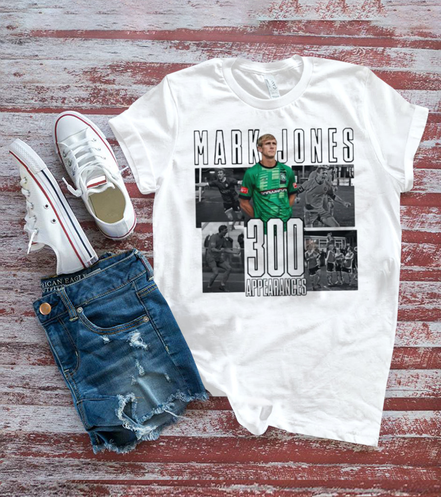 Mark Jones 300 Appearances Northwich FC Green Jersey Football Tribute T-Shirt