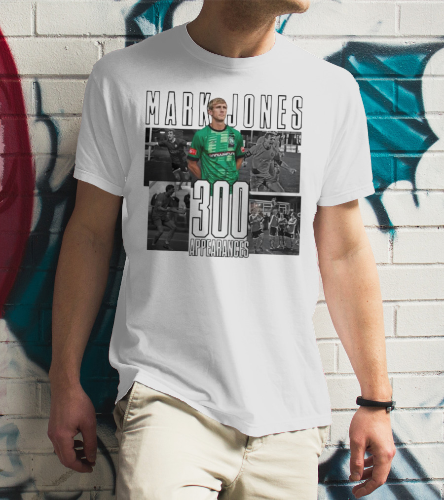 Mark Jones 300 Appearances Northwich FC Green Jersey Football Tribute T-Shirt