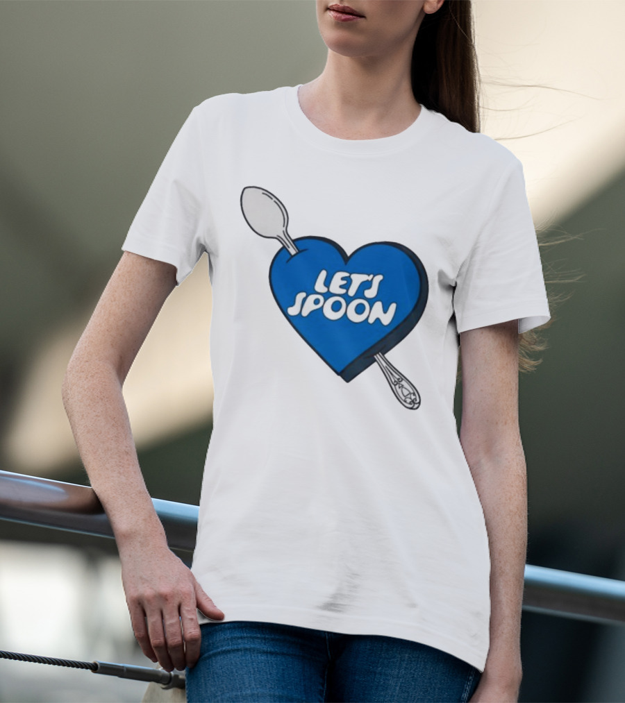 Staycool X Good Culture Let’s Spoon Heart Blue Design With Spoons T-Shirt