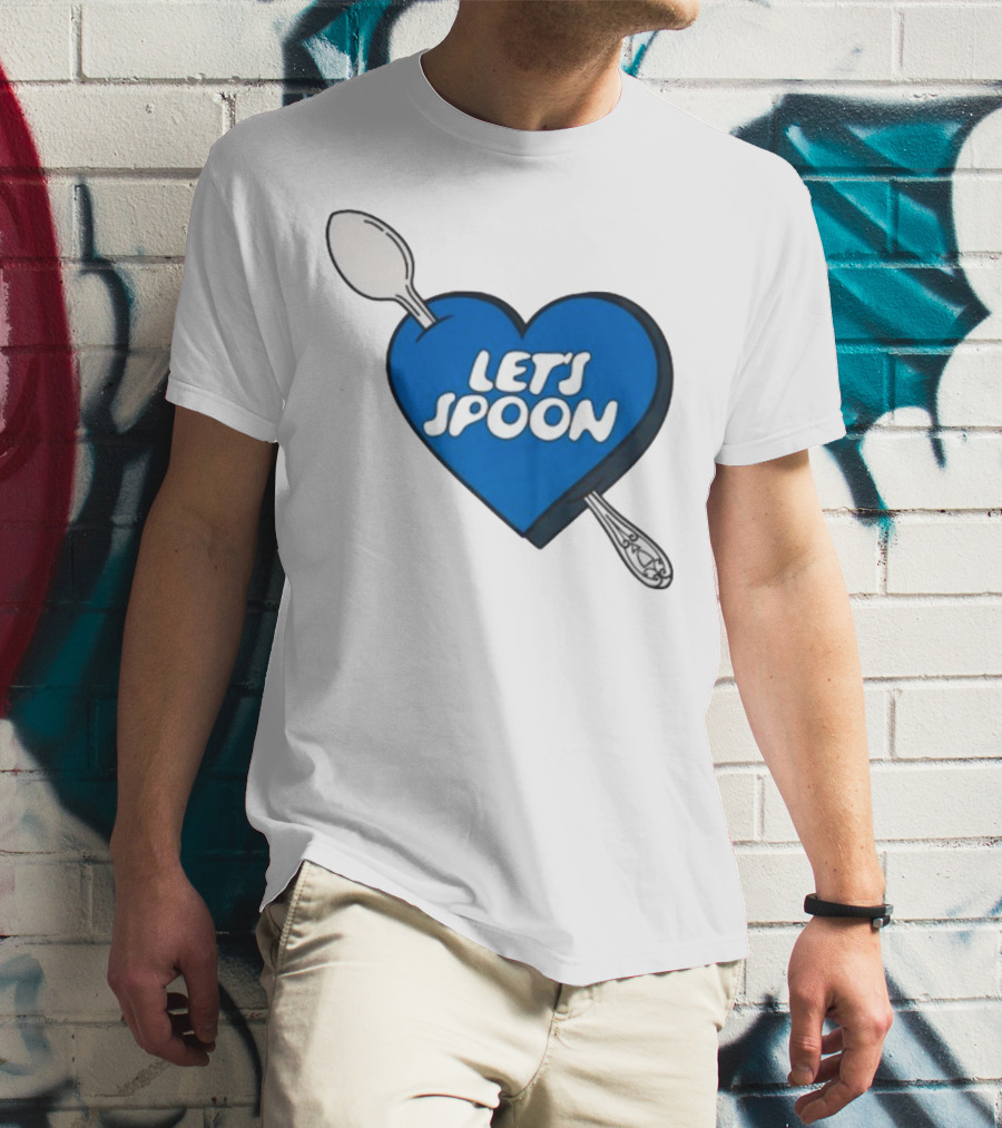 Staycool X Good Culture Let’s Spoon Heart Blue Design With Spoons T-Shirt