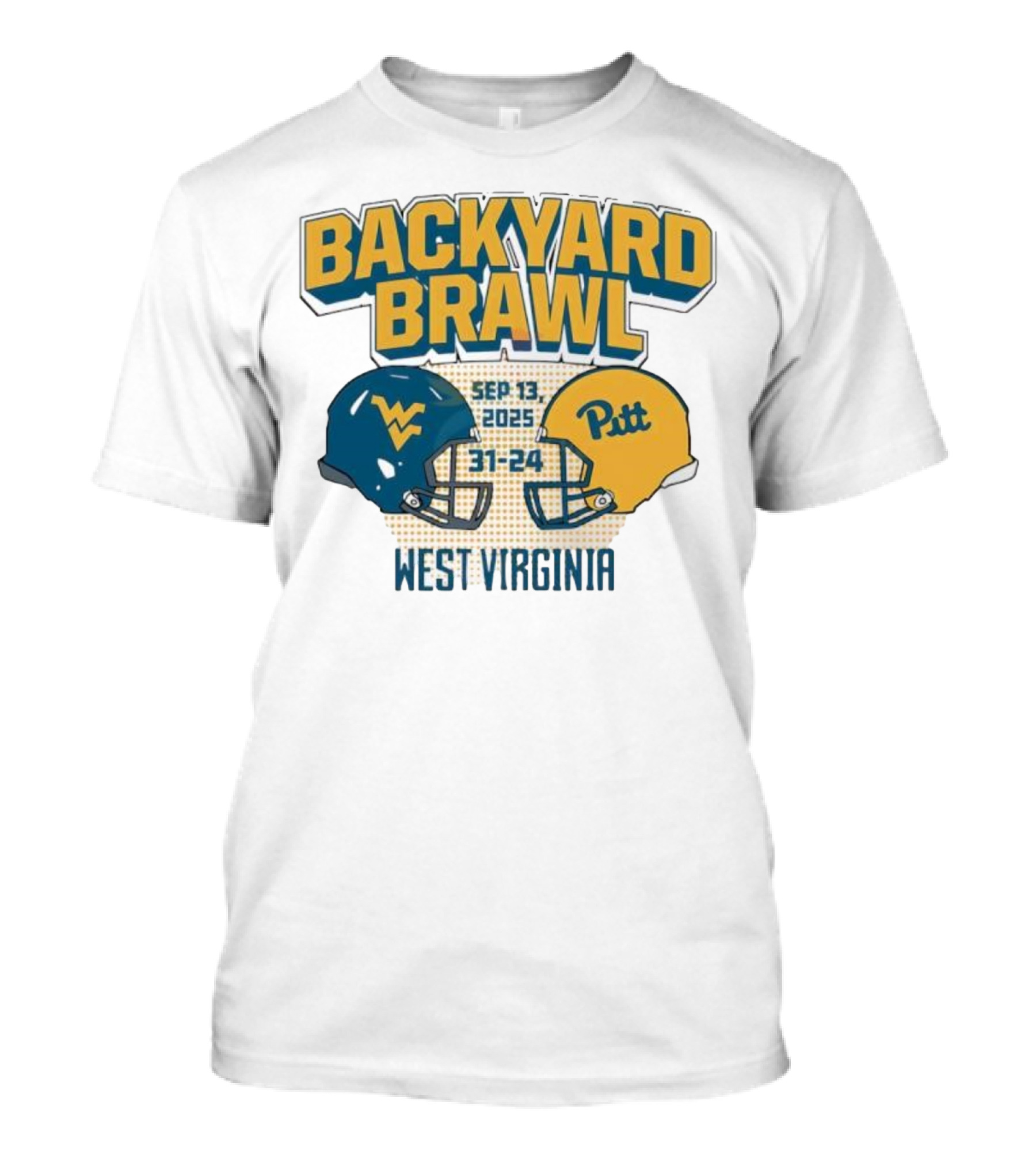 Backyard Brawl West Virginia Sep 13 2025 Pitt 31-24 T-Shirt