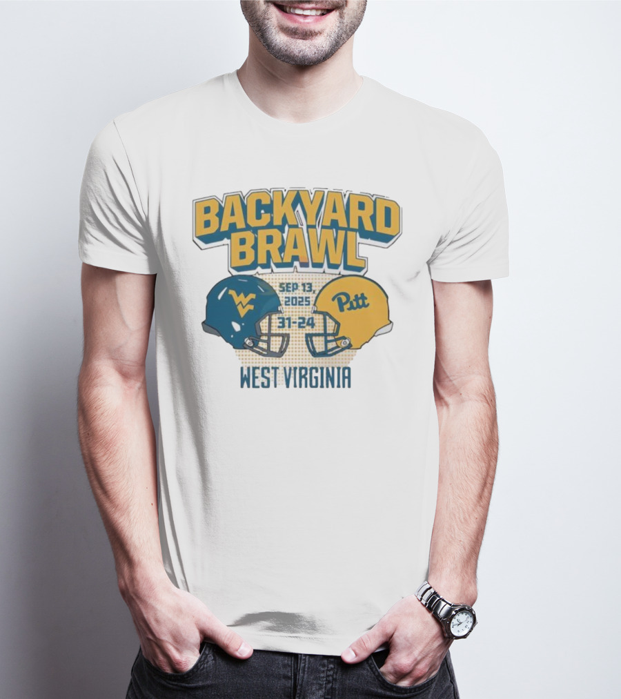 Backyard Brawl West Virginia Sep 13 2025 Pitt 31-24 T-Shirt