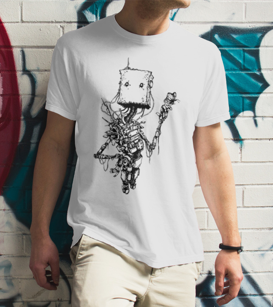 Butterfly Bot Robo Nature Fusion T-Shirt
