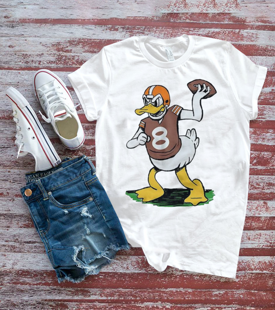 Duck Quarterback Number 8 Cleveland Browns Dillon Gabriel T-Shirt