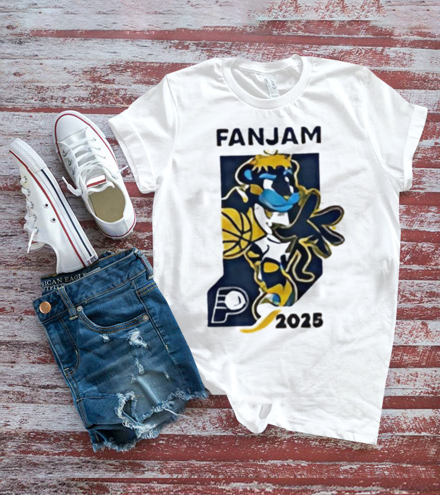 FanJam Indiana Pacers NBA Mascot 2025 T-Shirt