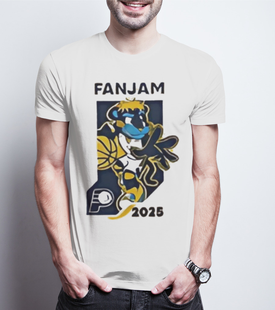 FanJam Indiana Pacers NBA Mascot 2025 T-Shirt