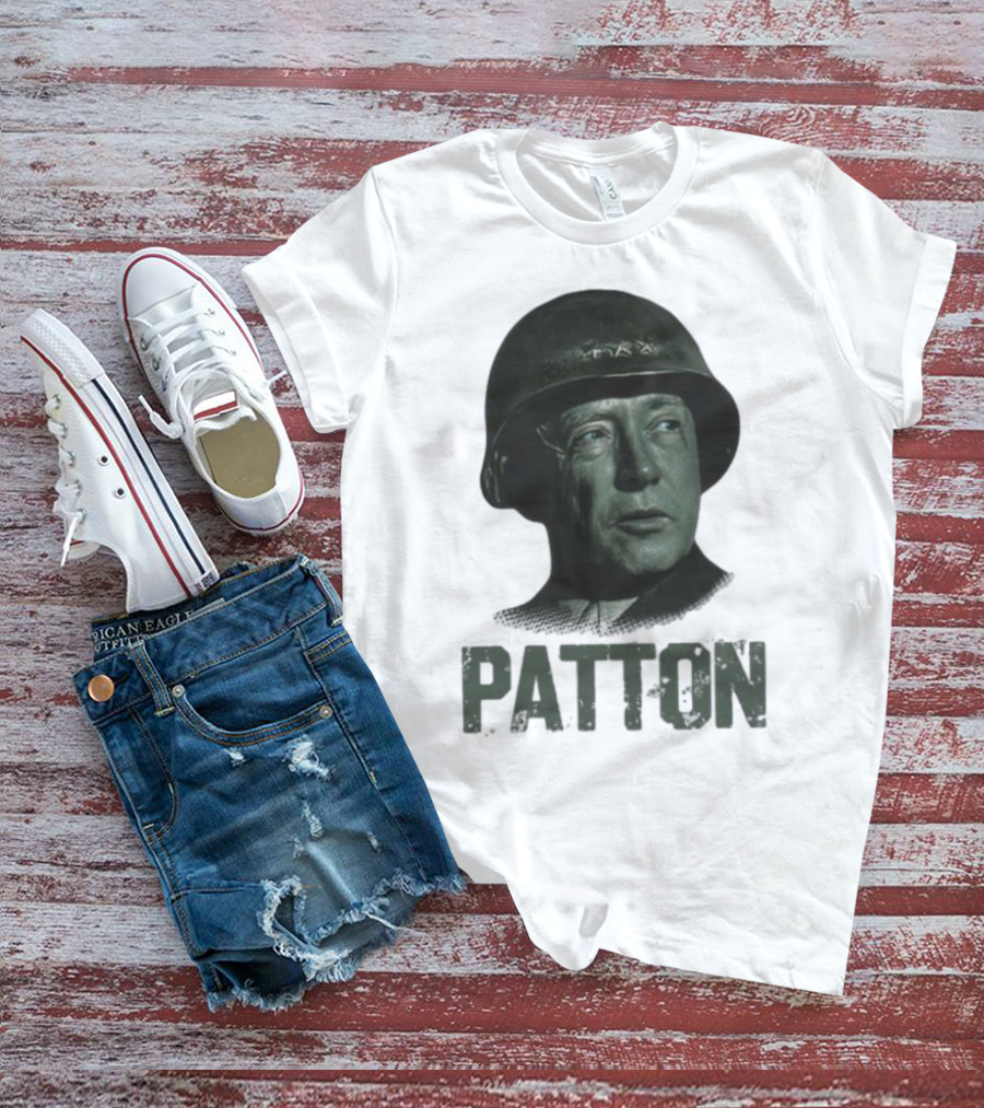 Fightbackpodcast General Patton Image With Patton Text T-Shirt