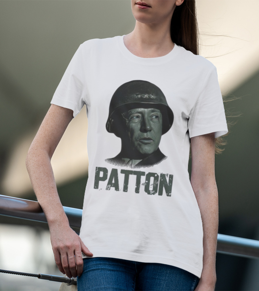 Fightbackpodcast General Patton Image With Patton Text T-Shirt