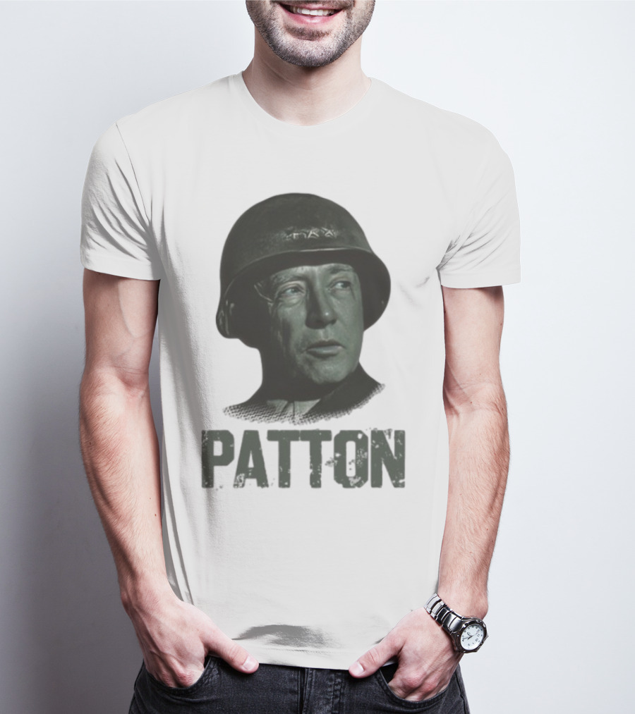Fightbackpodcast General Patton Image With Patton Text T-Shirt