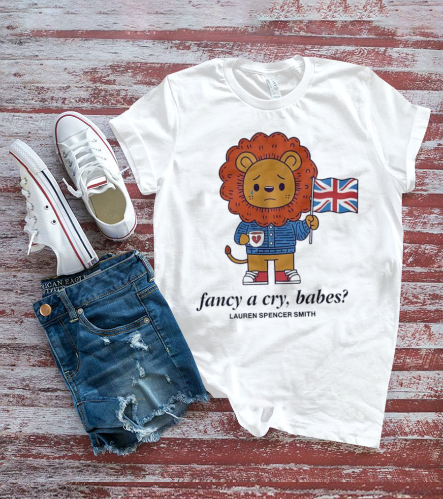 Lauren Spencer Smith Lion England Flag Fancy A Cry Babes T-Shirt