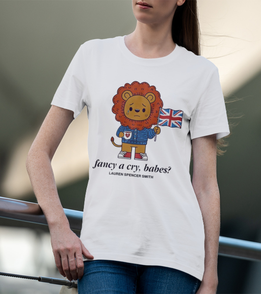 Lauren Spencer Smith Lion England Flag Fancy A Cry Babes T-Shirt