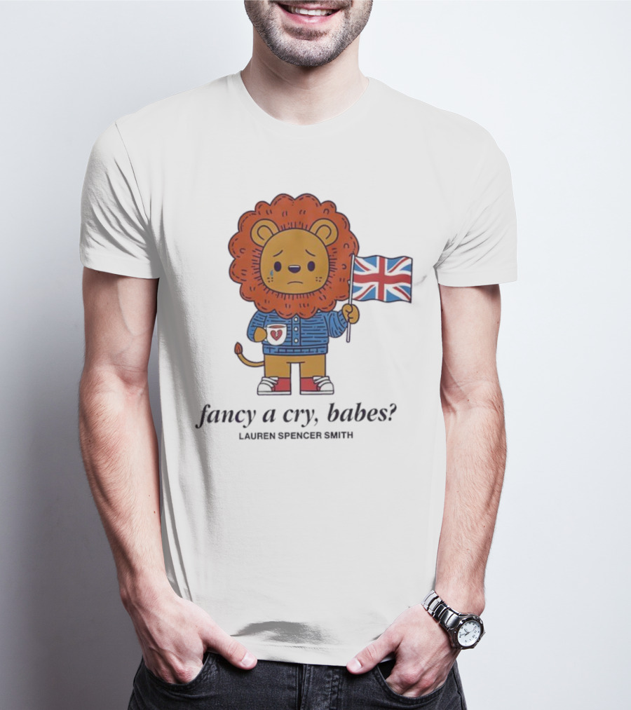Lauren Spencer Smith Lion England Flag Fancy A Cry Babes T-Shirt