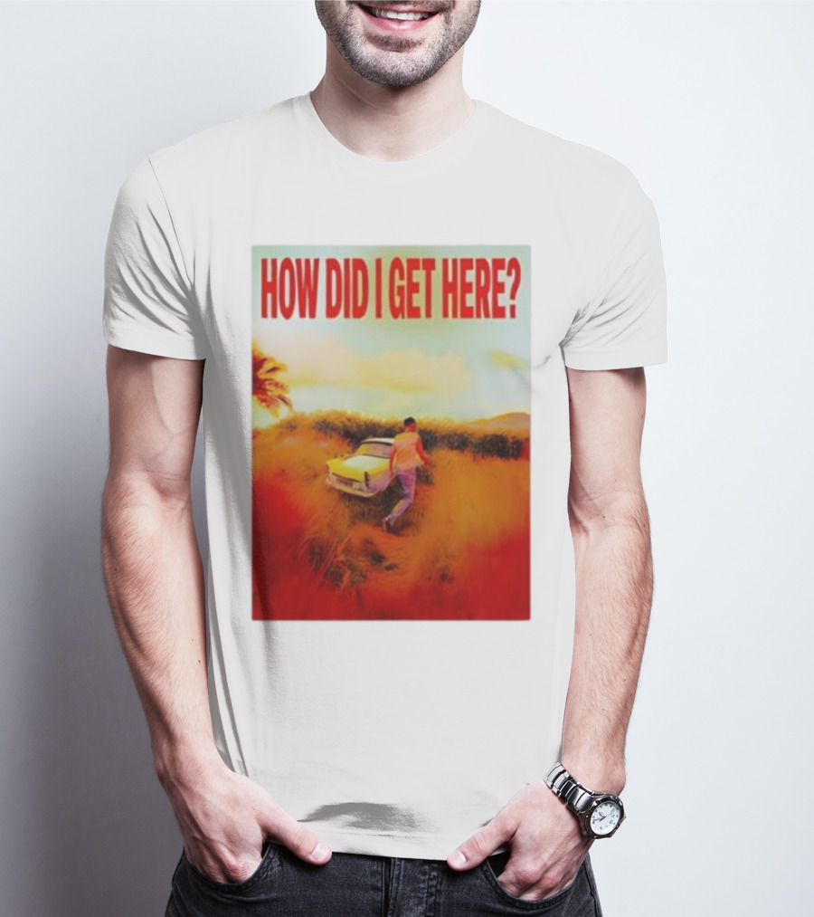 Louis Tomlinson How Did I Get Here Red Text Vintage Car Scene T-Shirt
