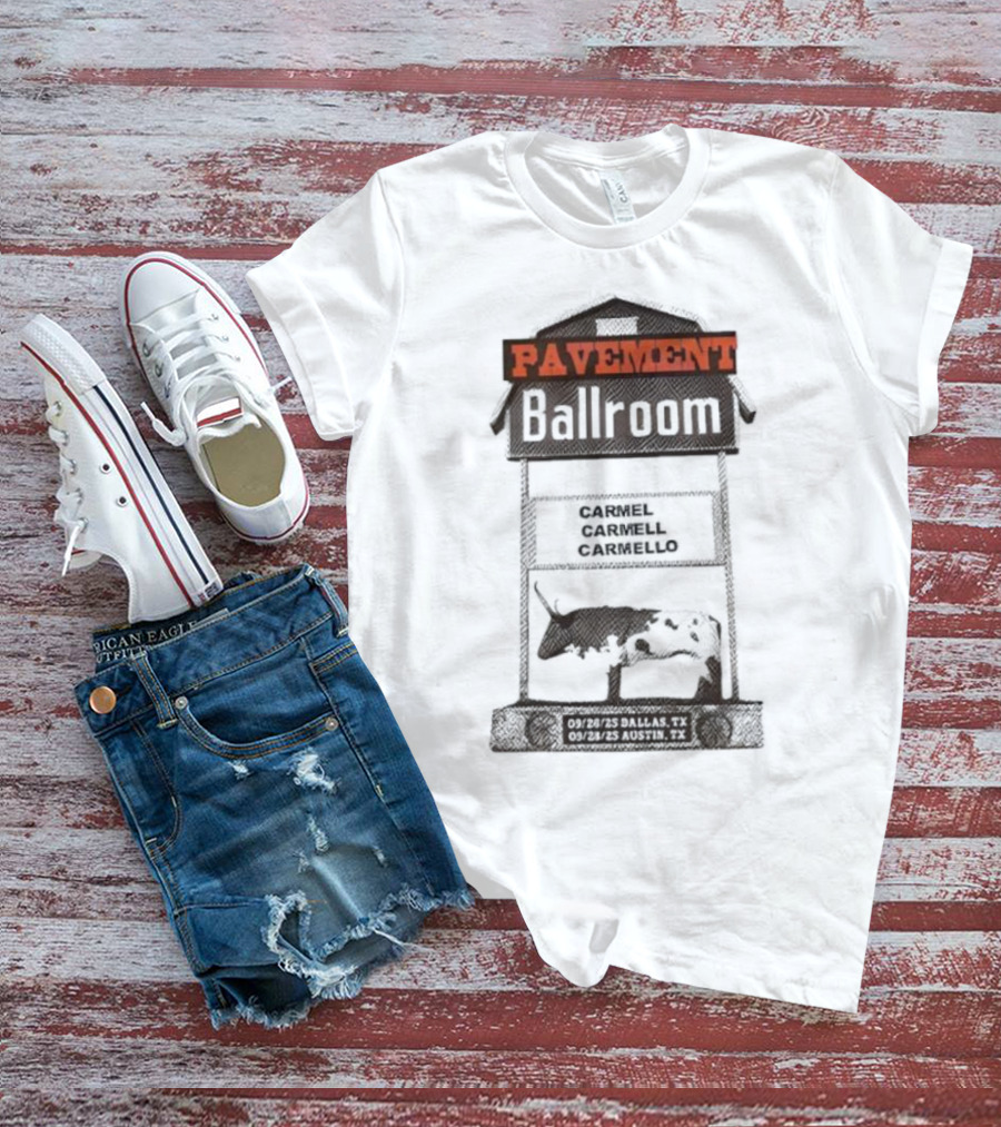 Pavement Ballroom Tour Texas 2025 Carmel Carmell Carmello T-Shirt