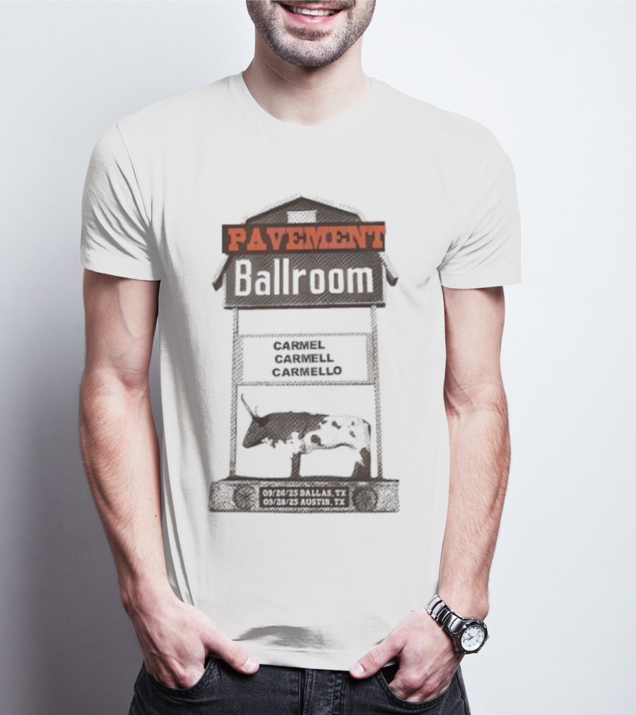 Pavement Ballroom Tour Texas 2025 Carmel Carmell Carmello T-Shirt