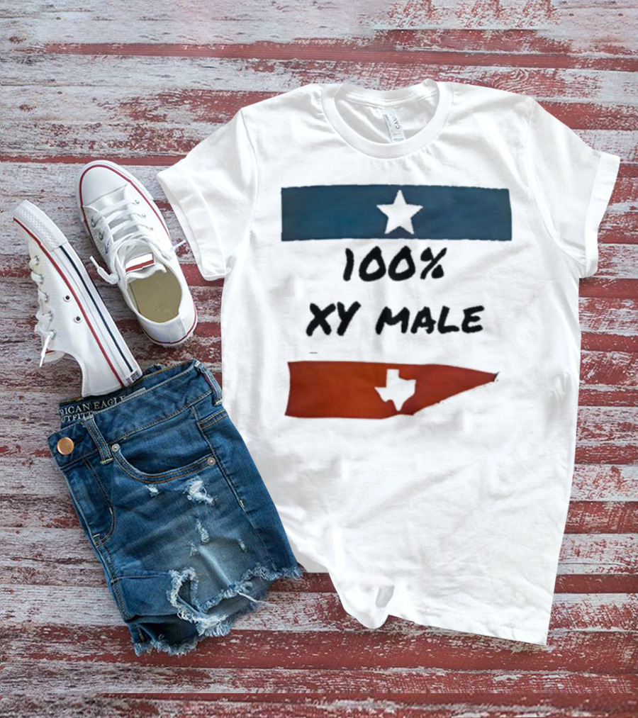 Texas Star 100 Percent XY Male Flag Design T-Shirt