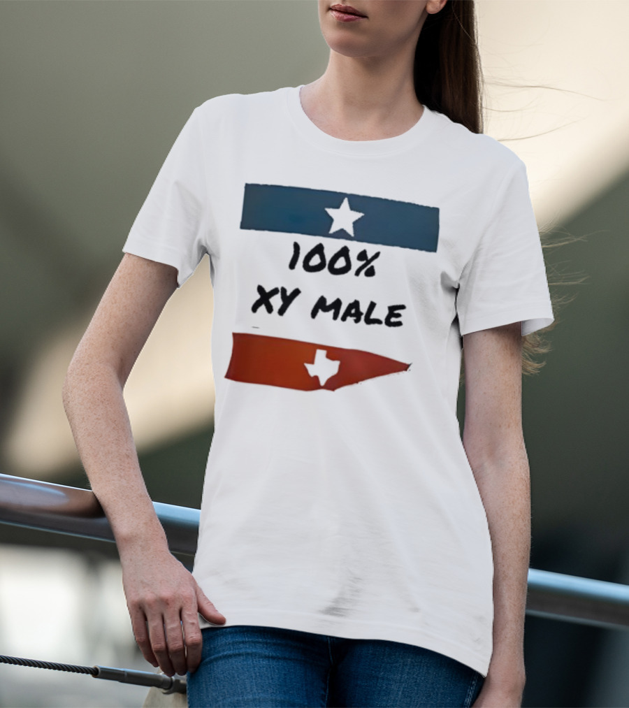 Texas Star 100 Percent XY Male Flag Design T-Shirt