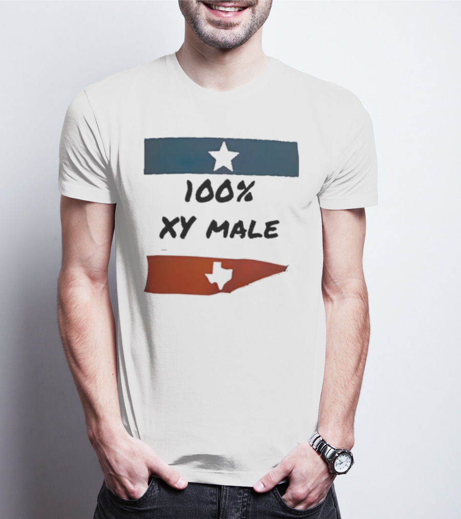 Texas Star 100 Percent XY Male Flag Design T-Shirt