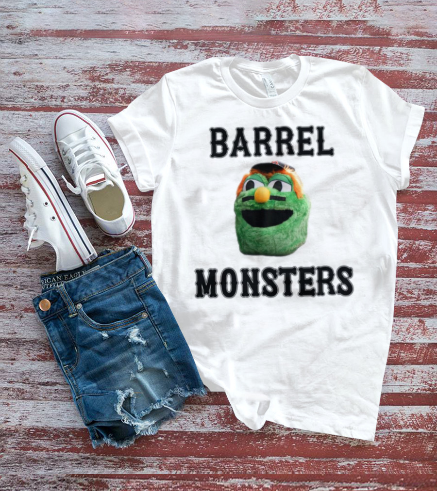 Barrel Monsters Wally Green Fur Mustache Baseball Hat T-Shirt