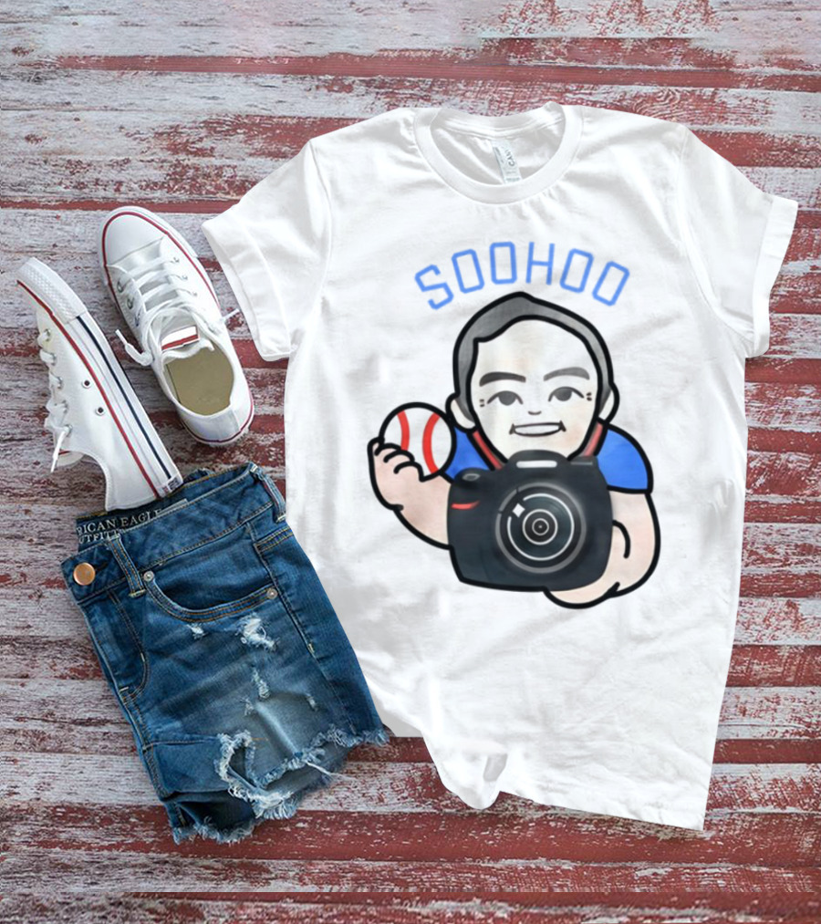 Soohoo Baseball Photographer Character Holding Camera And Ball T-Shirt