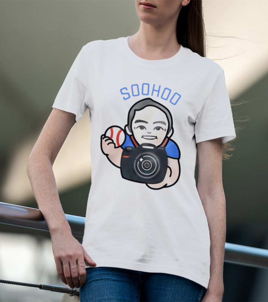 Soohoo Baseball Photographer Character Holding Camera And Ball T-Shirt