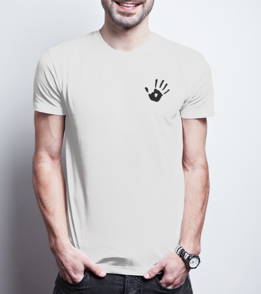 Davido Black Palm Imprint Unique Hand Symbol T-Shirt