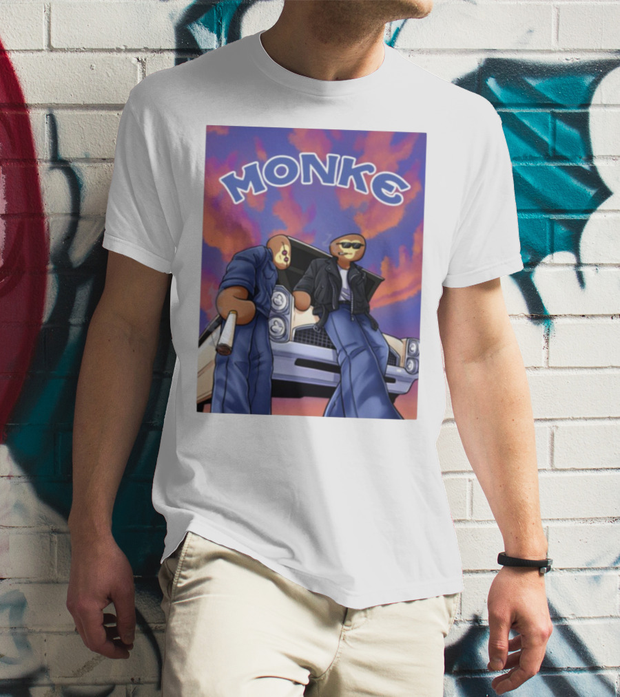 Joe Monke Cool Vibe Retro Car Art T-Shirt