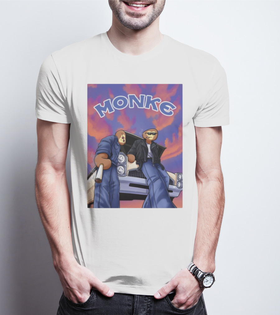 Joe Monke Cool Vibe Retro Car Art T-Shirt