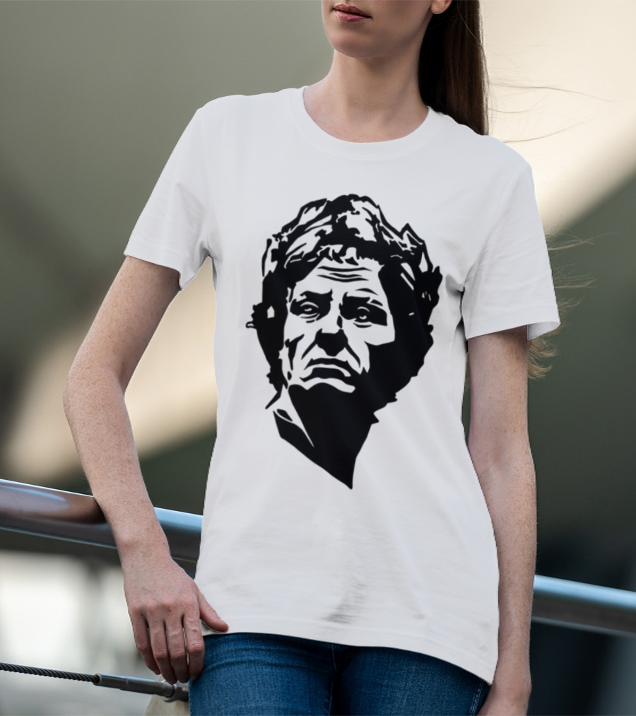 Daily Roman Updates Julius Caesar Line Art Sketch T-Shirt
