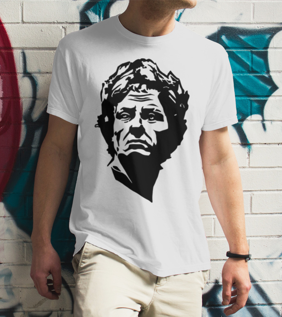 Daily Roman Updates Julius Caesar Line Art Sketch T-Shirt