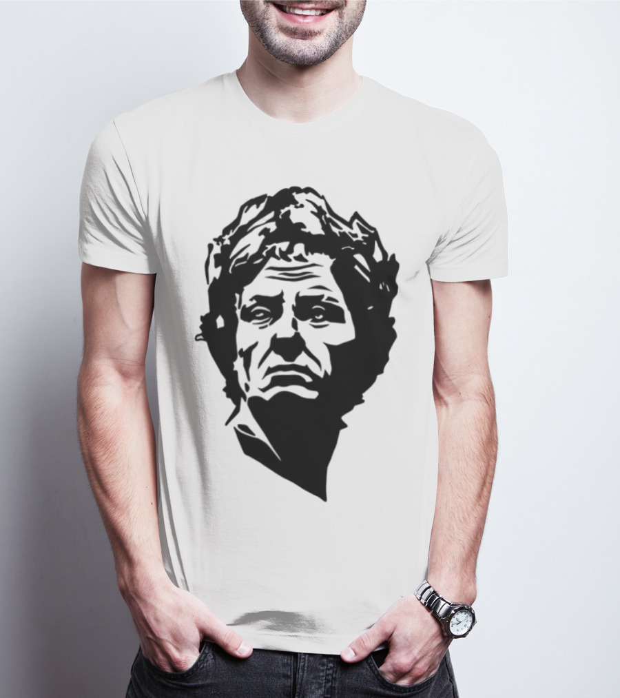 Daily Roman Updates Julius Caesar Line Art Sketch T-Shirt