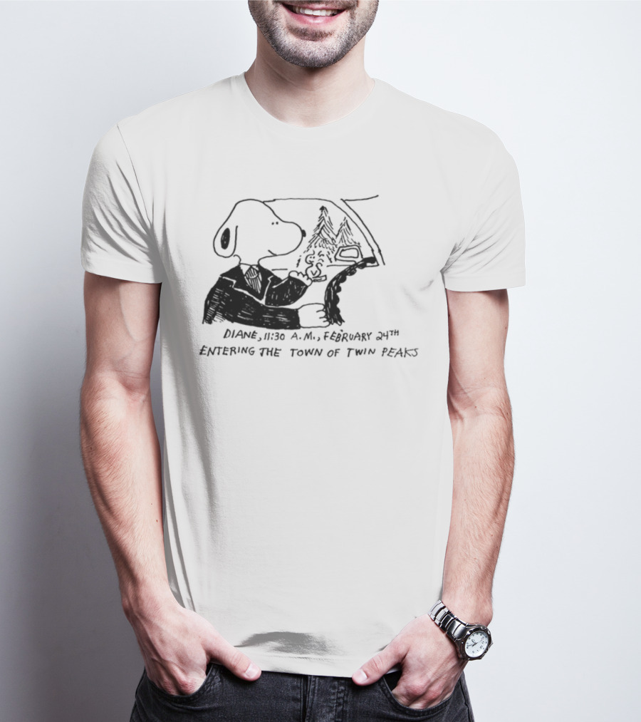 Dale Snooper Diane February 24th Entering The Town Of Twin Peaks T-Shirt
