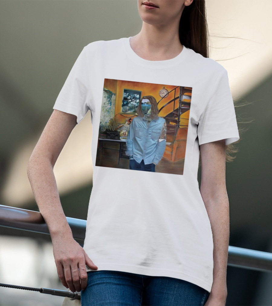 Hozier Album 10 Year Anniversary Surreal Collage Art Blue T-Shirt