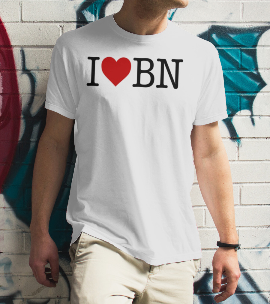 I Love BN Buenas Noches Heart Symbol Graphic T-Shirt